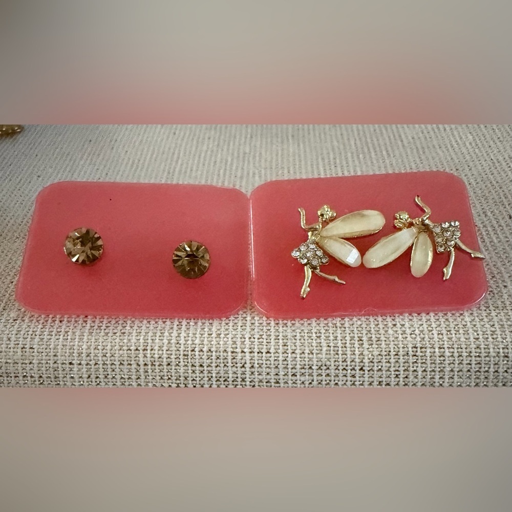 Gold and Ivory Fairy Stud Earrings – Women's Jewelry